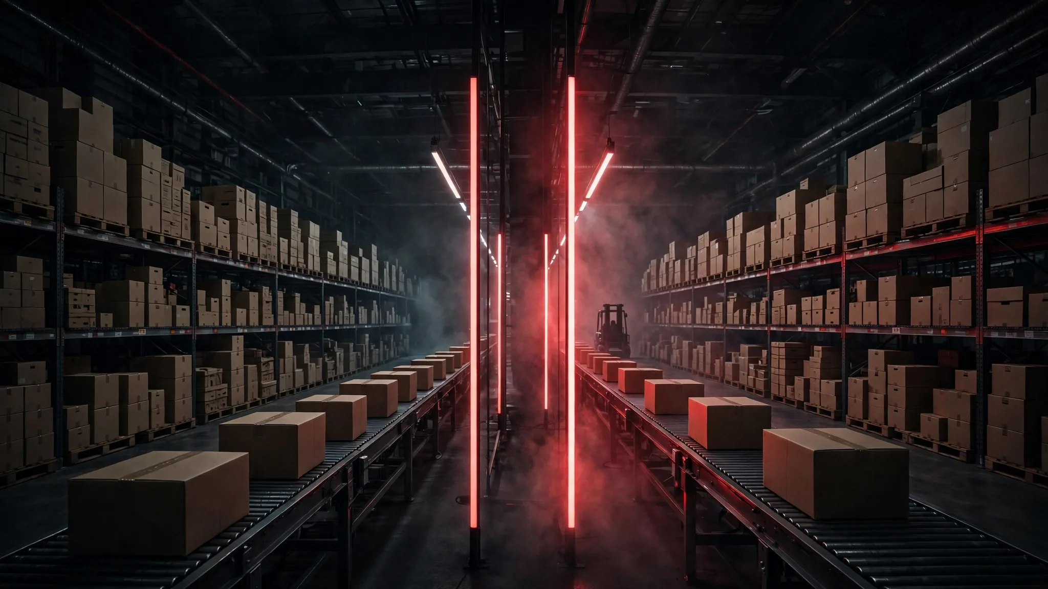 Walmart WFS vs Amazon FBA — two fulfilment networks side by side in one warehouse, ZAXIUS