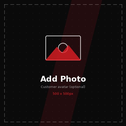 Add Name — Add Company / Role, replace with a real customer photo