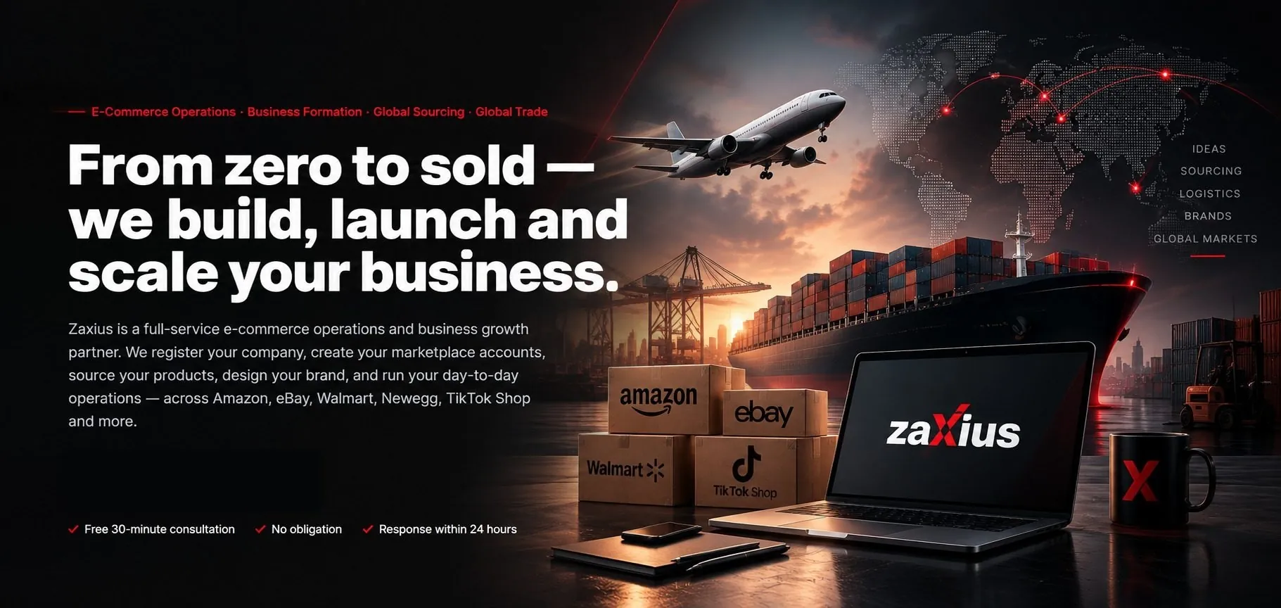 Zaxius — e-commerce operations, marketplace management and global trade